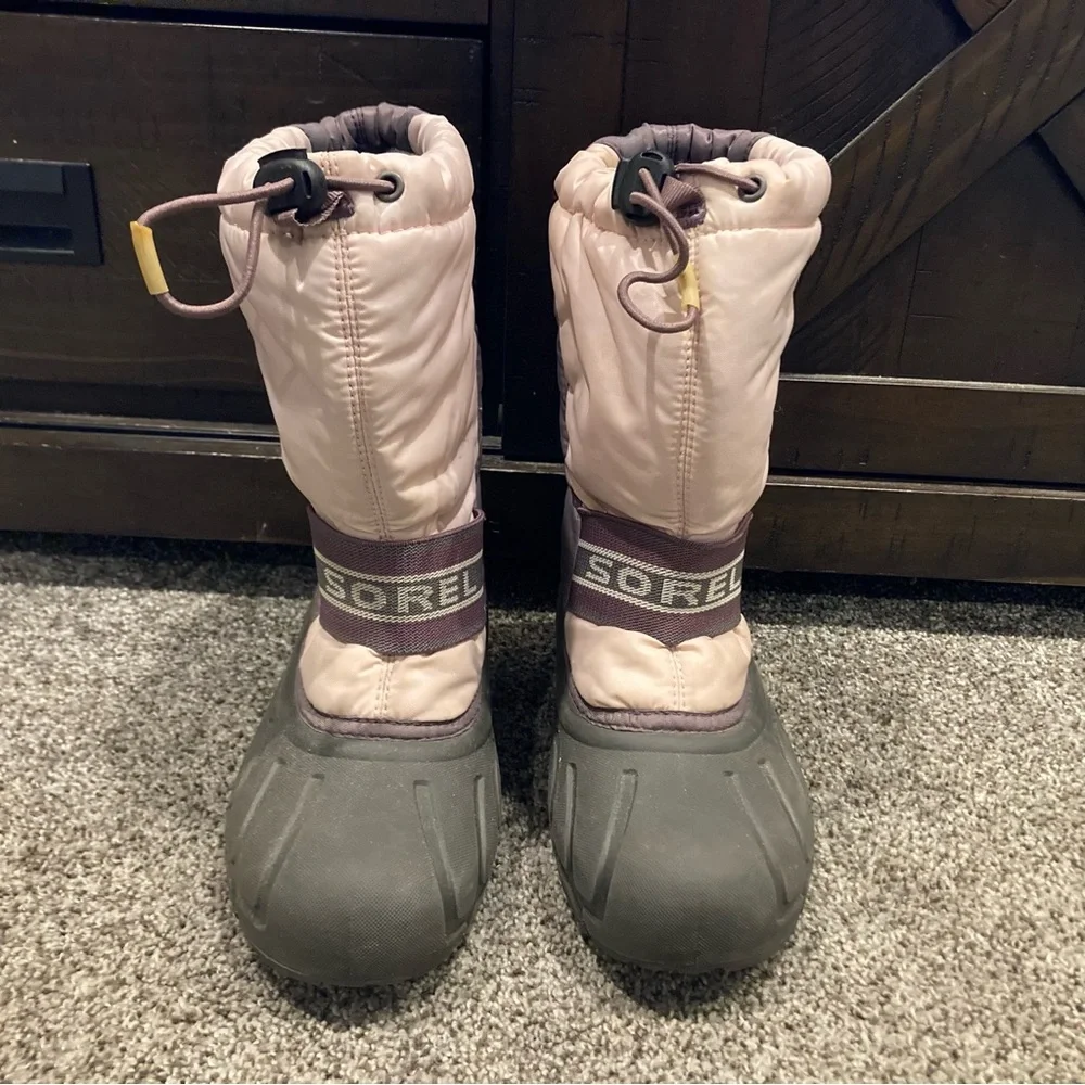 Sorel Youth Winter Snow Boots Tan Brown Size 3 Waterproof Insulated
